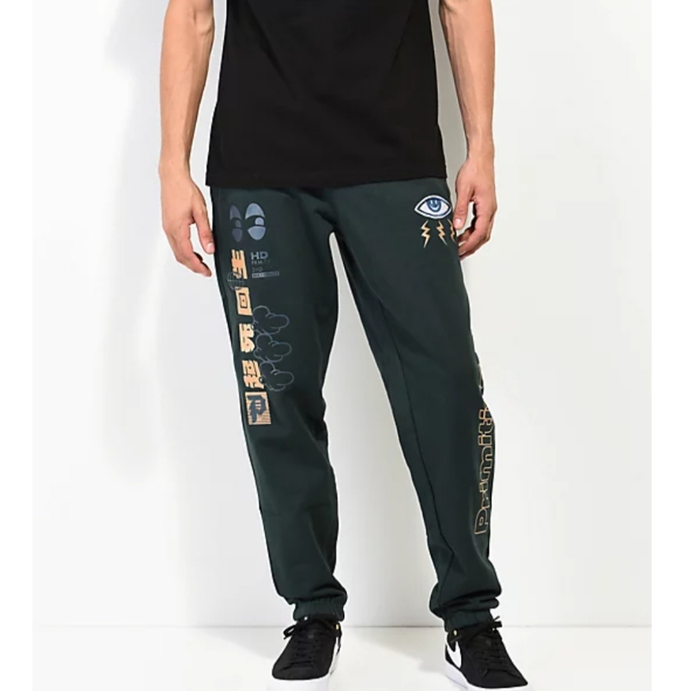 Primitive Skateboard Street Brand Embroidered Joggers Small Primitive Skateboard Street Brand Embroidered Joggers Small